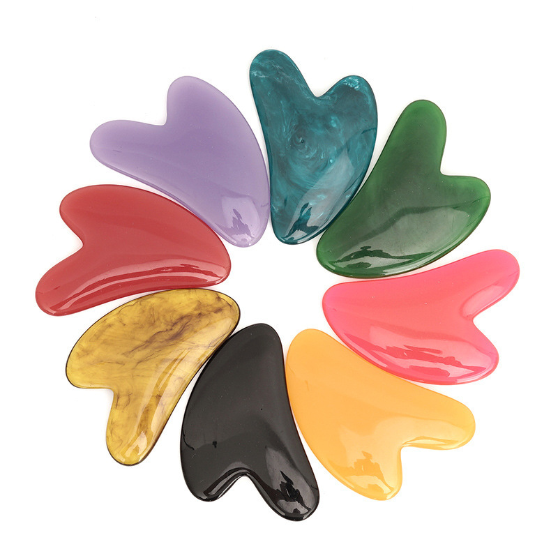Gua Sha Tool Rose Quartz - Sıcak Kalp Gül Kuvarsı Gua Sha
