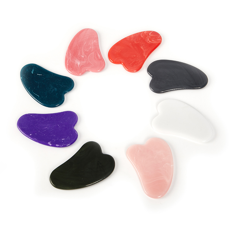 Gua Sha Tool Rose Quartz - 1 adet doğal yeşim taşı Gua