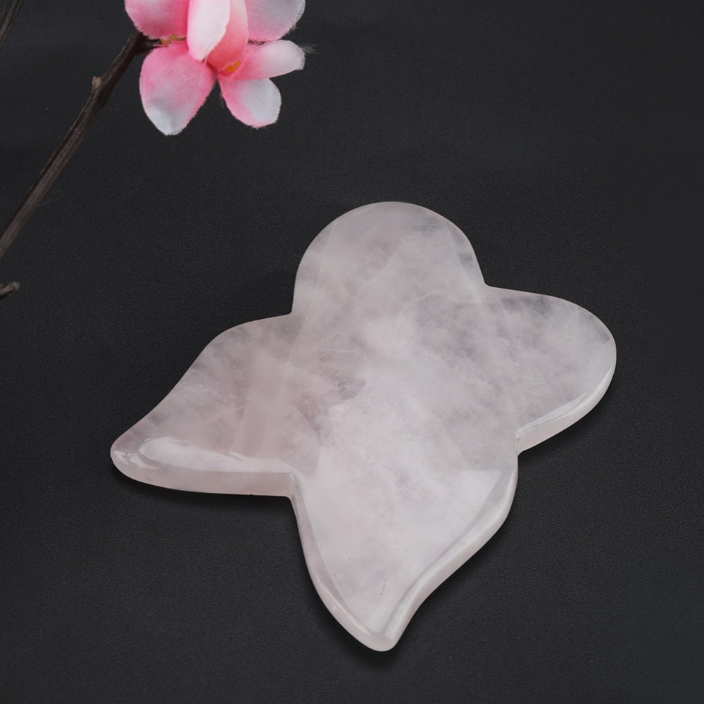 Gua Sha Tool Rose Quartz - Yüz Bakım Setleri Pembe Gül Kuvars