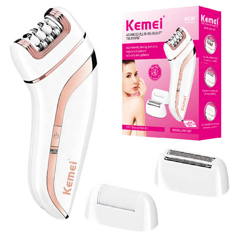 Epilator Wireless - Orijinal Kemei 3in1 epilatör elektrikli epilatör