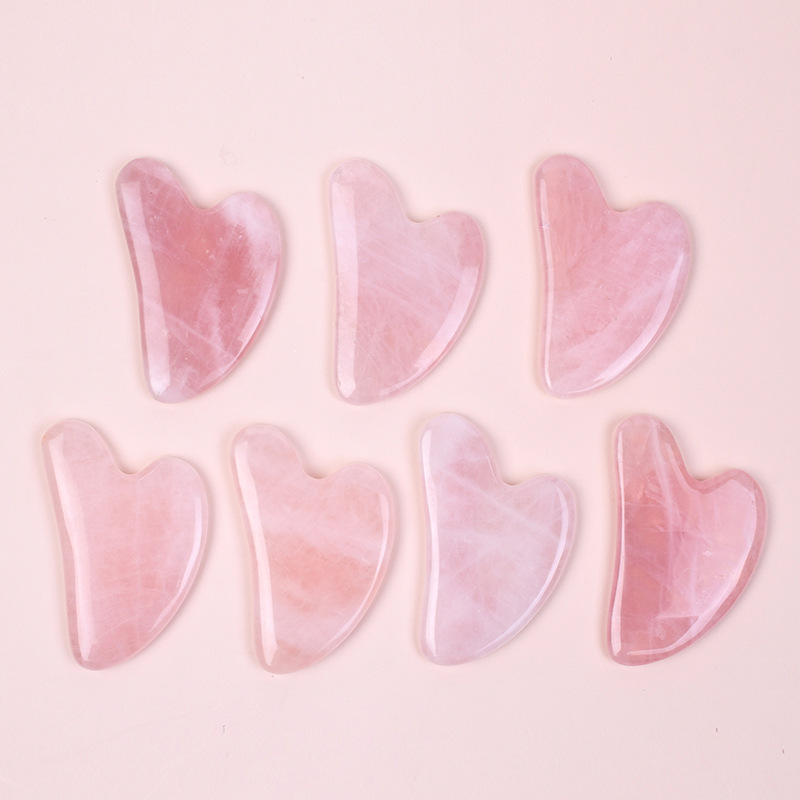 Gua Sha Tool Rose Quartz - Sıcak Satışta A+ Gül Kuvars Gua