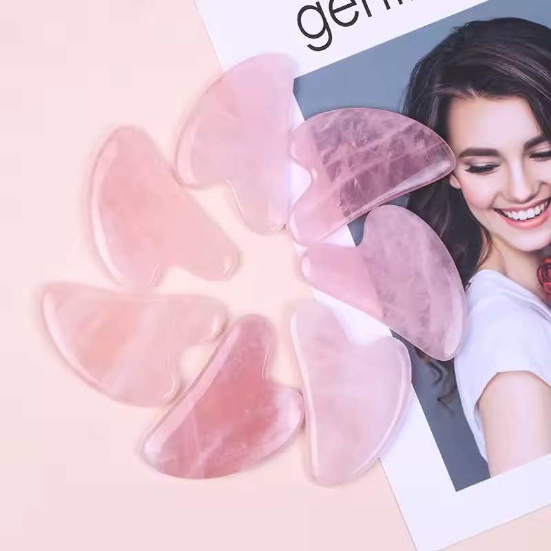 5 adet pembe doğal yeşim gül k - Gua Sha Tool Rose Quartz incelemesi ve fiyatı