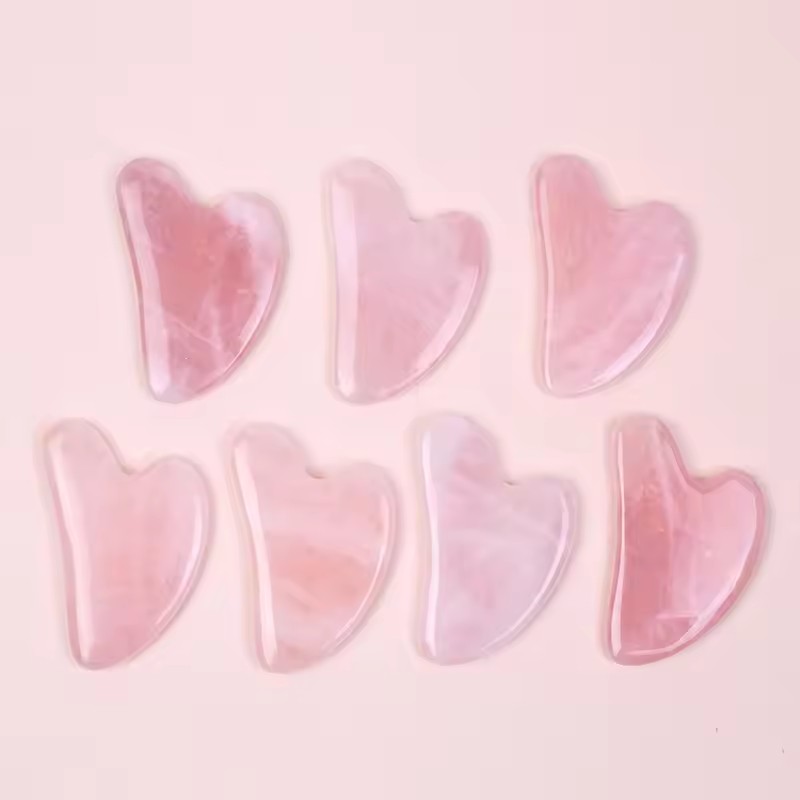 5 adet pembe doğal yeşim gül k - Gua Sha Tool Rose Quartz incelemesi ve fiyatı