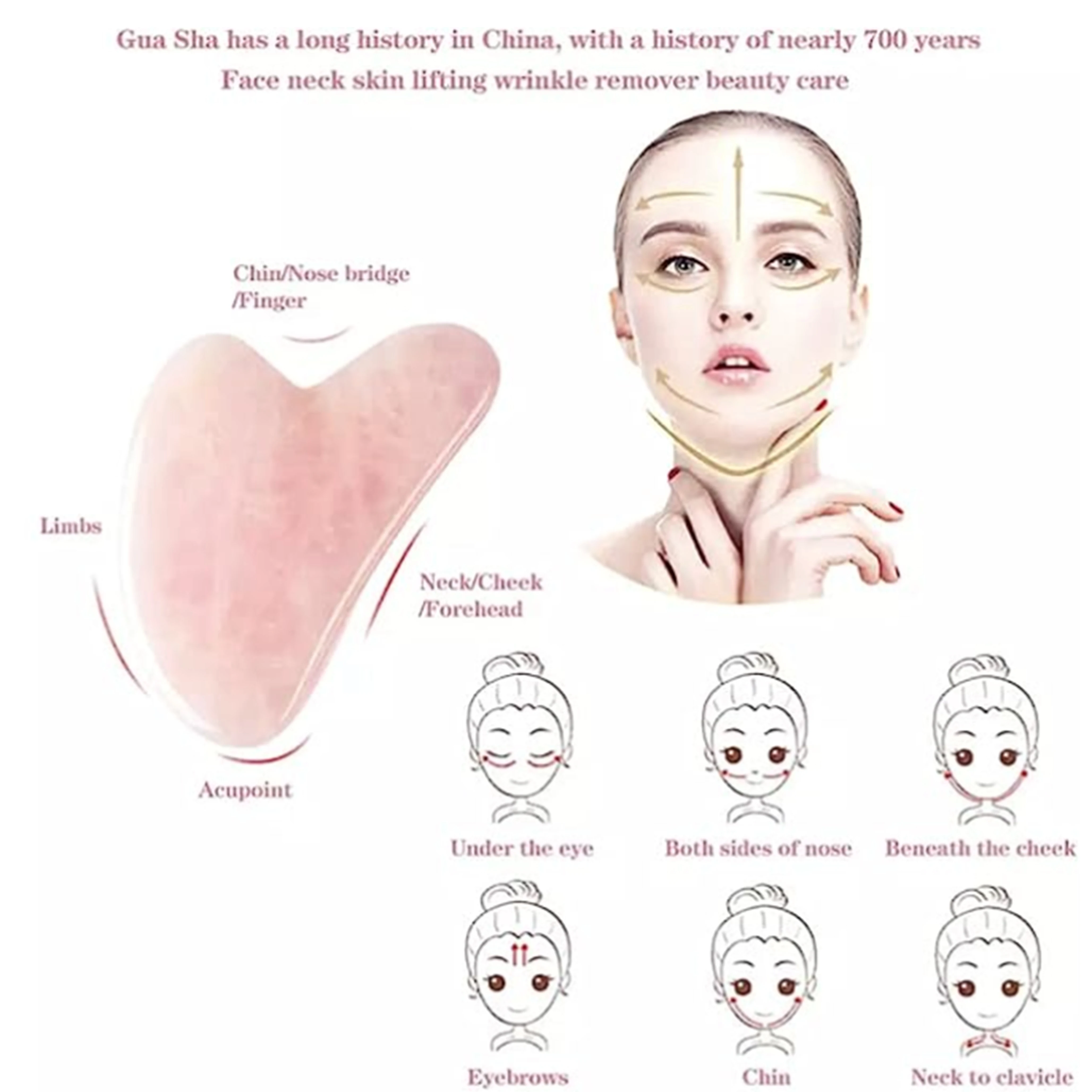 Yüz Masaj Aleti İçin Gül Kuvar - Gua Sha Tool Rose Quartz incelemesi ve fiyatı