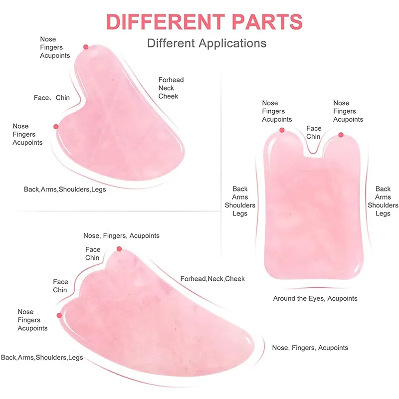 Gül Kuvars Gua Sha Kurulu Doğa - Gua Sha Tool Rose Quartz incelemesi ve fiyatı